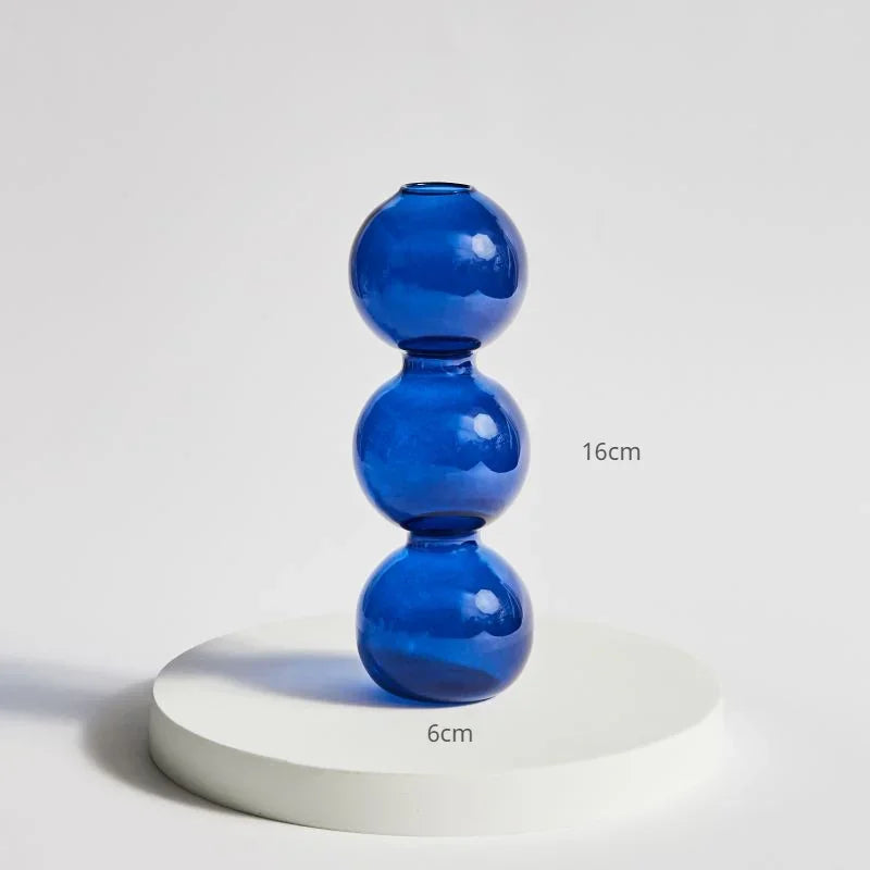Nordic Creative Glass Bubble Vase Flower Arrangement Spherical Art Flower Ornaments Vases Decoration Home Birthday Gift