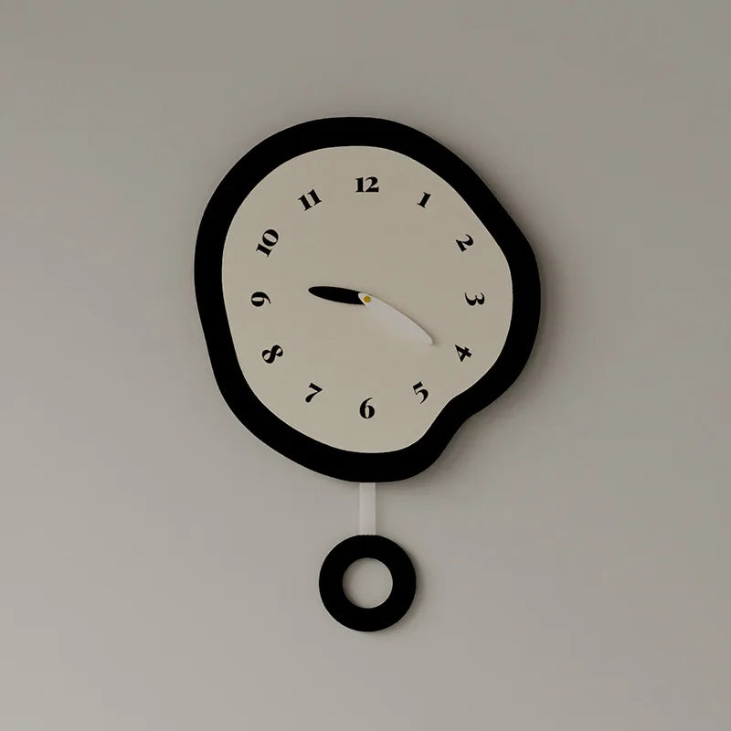 MOMO Scandinavian Wall Clock Restaurant Ins Clock Celebrity Clock Wall Clock Living Room Bedroom Super Silent Clock Living Room