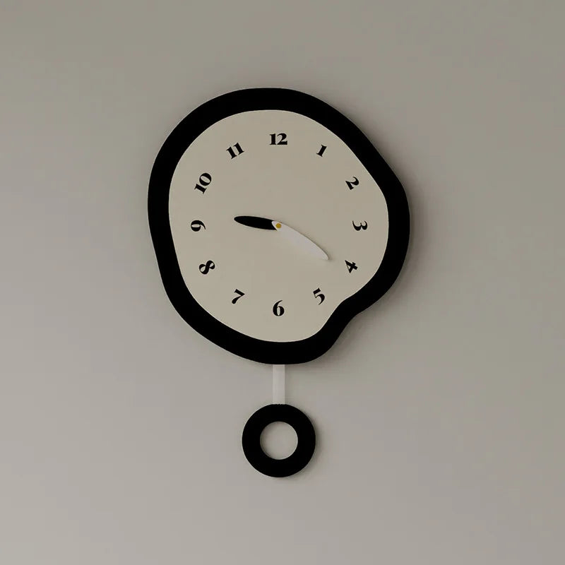 MOMO Scandinavian Wall Clock Restaurant Ins Clock Celebrity Clock Wall Clock Living Room Bedroom Super Silent Clock Living Room