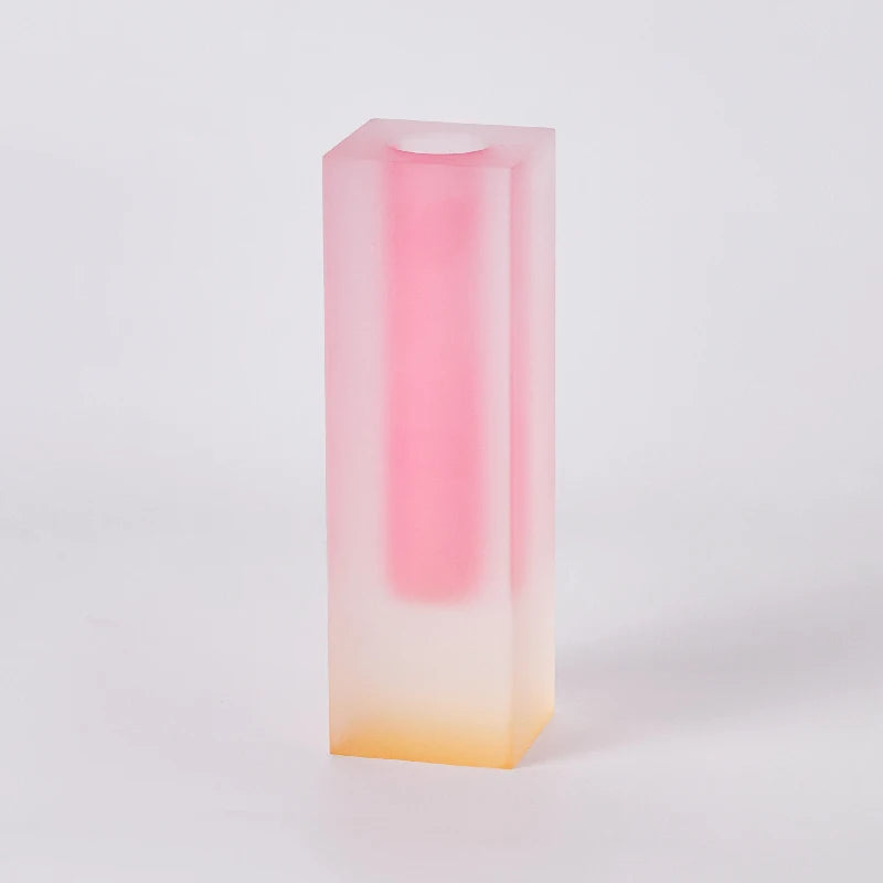 Floriddle Modern Rainbow Pillar Bud Vase Tabletop Glass Vases Luxury Decorative Acrylic Crystal Nordic Room Decoration Home