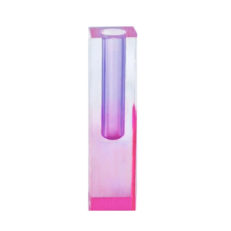 Floriddle Modern Rainbow Pillar Bud Vase Tabletop Glass Vases Luxury Decorative Acrylic Crystal Nordic Room Decoration Home