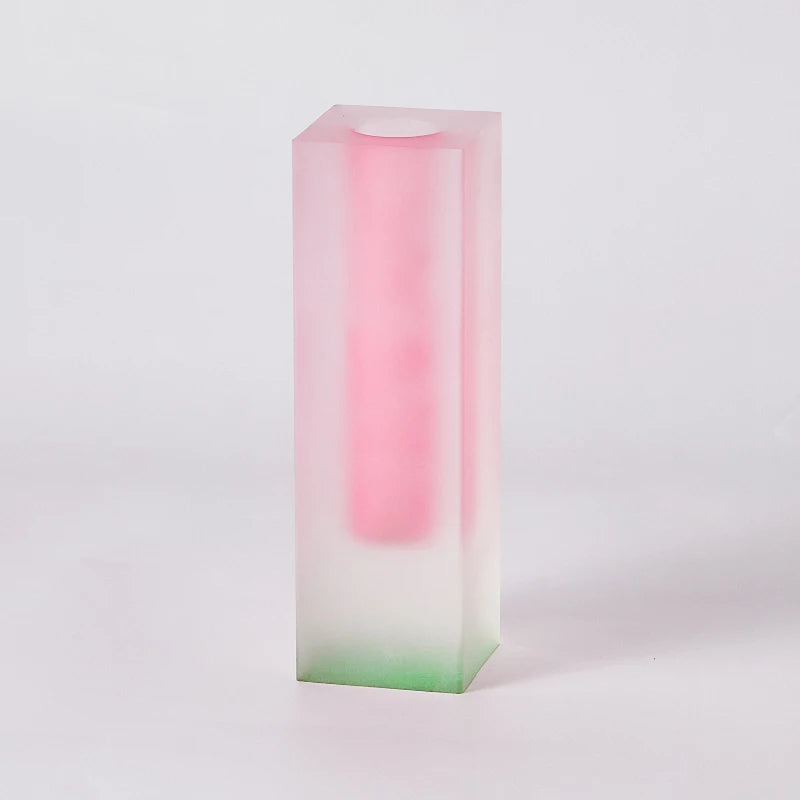 Floriddle Modern Rainbow Pillar Bud Vase Tabletop Glass Vases Luxury Decorative Acrylic Crystal Nordic Room Decoration Home
