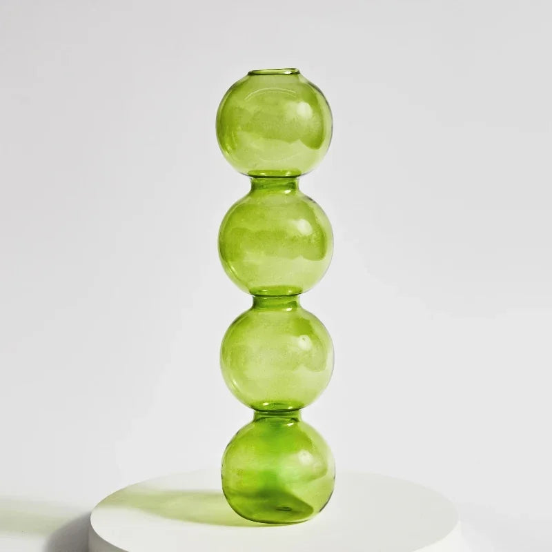 Nordic Creative Glass Bubble Vase Flower Arrangement Spherical Art Flower Ornaments Vases Decoration Home Birthday Gift